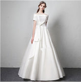 French Light Wedding Certificate Registration Dress Small White Dress Density Out Yarn Style Small Man Bride Engaged HZ0517