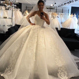 2026 New Beaded Wedding Dress Elegant Temperament Sweet Tulle Lace Bridal Dress Princess Ball Dress HZ0517
