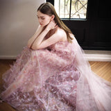 Pink Morning Dress Woman 2026 New High-End Bridal Engagement Dress High-End Super Fairy Sweet Adult Ceremony Princess Dress HZ0517