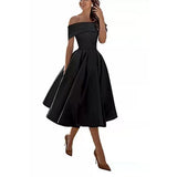 2026 Spring New Side Shoulder Dinner Official Dress Dresses HZ0517