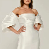 Word Shoulder Dress 2026 Spring New Fashion Personality Birthday Party Banquet Annual Short Dress HZ0517