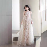 Wedding Pajamas Morningclothed Girl Bride 2026 Summer New Chinese Fairy Engagement Dress Seaside Vacation Dress HZ0517