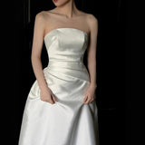 French Bra Light Wedding Dress 2026 New Mori Simple Densate Bride Go Out Yarn White Engagement Evening Dress Dress HZ0517