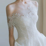 Sen's Breast-Wearing Light Wedding Temperament Bride Super Fairy Engagement Wedding Dress Simple Welcome Trip To Shoot The Yarn HZ0517