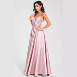 Evening Dress V-Neck Ball 2026 New Formal Long-Term Fascling Banquet Host Evening Dress With Pocket HZ0517