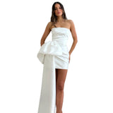 Ball Short Dress Light Wedding Dress White Tail Yarn Cocktail Party Breast-Thorac Birthday Dress Dress HZ0517