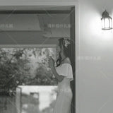 2026 New Winter Simple White Shoulder Wedding Dress Toast Banquet Lawn Wedding Trip Outdoor Light Wedding HZ0517