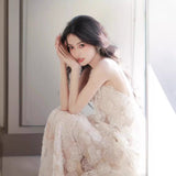 Wedding Pajamas Morningclothed Girl Bride 2026 Summer New Chinese Fairy Engagement Dress Seaside Vacation Dress HZ0517