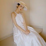 French High-End Light Wedding Dress 2026 New Temperament Dew Wedding Dress Hepburn Wind And Fasting Yarn HZ0517