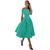 2026 Spring New Side Shoulder Dinner Official Dress Dresses HZ0517
