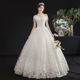 Wedding Dress 2026 New Bride Word Shoulder Slim Slimmed-Up Senyi Fluffy Skirt HZ0517
