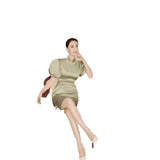 Green Cheongsam 2026 Spring New Young Girl Retro National Daily Mother Cheongsam HZ0517