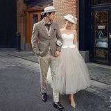 French Bra-Smeared And Light Wedding Dress New Retro-Scented Wedding Dress Dress Dress HZ0517