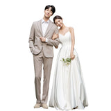 Mori Simple Sling Wedding Dress 2026 New Bridal Travel Shot With A Ribbon Light Wedding Dress Registration Certificate Small White Dress HZ0517