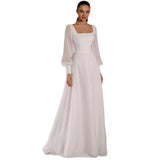 Drag-Tailed Light Wedding Dress 2026 New White Engagement Small French Retro Thin Temperament Evening Dress HZ0517