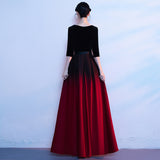 Black And Red Gradient Choir Performance Costume Temperament High Sense Of Senior Sense Of Seniors Presiding Performance Dress 2026 New Evening Dress HZ0517