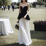High-End Feel Evening Dress French Black And White Classic Color Retro Banquet Wedding Dress Dress Dress Light Luxury HZ0517