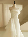Light Wedding Dress Bride 2026 New Summer Tug Small Tail White Texture Of The Wedding Main Yarn Go Out Light Wedding Dress HZ0517