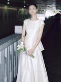 French Sensing Light Wedding Dress With High-Grade Feeling Of Minimalist Dress Dress Wedding White Engagement Trip HZ0517