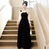French Toast Dress Bride Red Engagement Evening Dress Velvet Back Door Small Dress Spring Summer Long Sleeve HZ0517