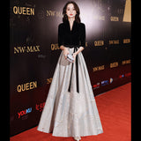Banquet Evening Dress Women's 2026 New Temperament Show Performance Choir Dress Black Long Dress HZ0517