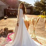 French Light Wedding Dress White Thin Simple Travel Photography To Welcome Sexy Super Fairy Outdoor Wedding Tail Yarn HZ0517