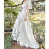 Brased Light Wedding Dress 2026 New Bridal Sen Genus Dreamy Dament Go Out Yarn Girl Small Man Dress Temperament HZ0517