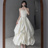 Smear The Thigh Dress Faswear Simple Niche French High-End Feeling Of Door Yarn Wedding Dress Dress HZ0517