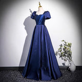 Blue Evening Dress Women 2026 New Advanced Sensing Adult Piano Vocal Performance Graduation Chairȹ HZ0517