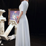 White Evening Dress Dress 2026 New Summer Banquet Temperament Long-Singed Elegant Sexy Lace Dress HZ0517