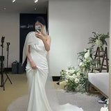 One-Shoulder Estrofishtail Light Wedding Dress 2026 Spring New Bride Wedding Welcome Dress Southeast Asia HZ0517