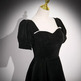 Black Evening Dress Dress 2026 New Temperament Banquet French Small Senior Sensation Host Choir Performance Dress HZ0517