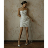Brased And Light Wedding Dress 2026 New Fashion Bag Ass Skirt Bridal Morning Dress Tour To Receive The Welcome Yarn HZ0517