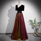 Black Long Banquet Evening Dress Women 2026 New Noble Elegant Thin Sleeve High-Sleeve Presided Dress HZ0517
