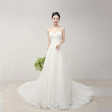 Lace A Swing Wedding Dress 2026 New Bridal Simple Bosom Design Small Tail Light Wedding Dress HZ0517