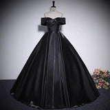 Black Word Shoulder Evening Dress Banquet Princess Peng Peng Peng Dress Exam Light Niche Vocal Art Examination Evening Dress HZ0517