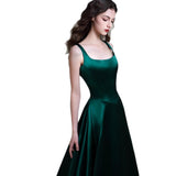 Green Evening Dress Women's 2026 New Light Luxury Host Temperament Banquet Ding-Faced Dress Beautiful Solo Performance Dress HZ0517