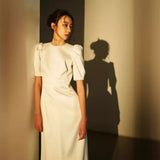 Scensing Light Wedding Dress 2026 Spring New Bridal Simple Temperament Retro Travel Fishtail Banquet Dress HZ0517