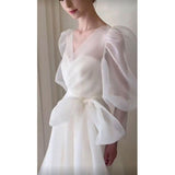 French Light Wedding Dress 2026 New Summer Brides Can Usually Wear A Simple License To Go Out Yarn HZ0517
