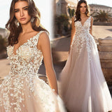 French Style V-Neck Light Wedding Dress 2026 New Shawl Bride In The Wedding Dress To Shoot The Outside Scene Fairy Body HZ0517
