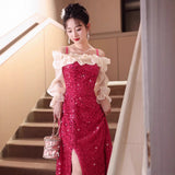 Toasting Bride 2026 New Engagement Wedding Wedding Day Dress Dress Dress Woman HZ0517