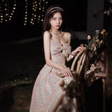 Braed Evening Dress 2026 Spring New Champagne Sexy Sequins Long Banquet Annual Meeting Dresses Women's Goods HZ0517