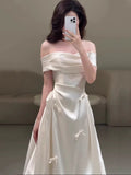 French-Style Linden Shoulder Light Wedding Dress Bride 2026 New High-End Welcome Door Yarn Simple Engagement Dress HZ0517