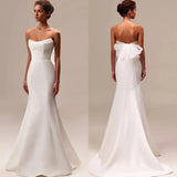 French Brao Light Wedding Dress White Fairy Gas Small Drag Tail Fishtail Skirt Outdoor Travel Shooting Simple Temperament Yarn HZ0517