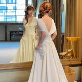 French Retro Court Style Light Wedding Dress 2026 Spring New Fashion Simple Bride Lace Welcome Yarn HZ0517
