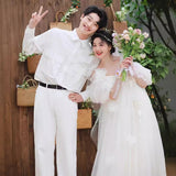 Fairy Sen Light Wedding Dress Bridal Morning Robes Go Out On The Outside Of The Yarn To Welcome The Light Yarn Studio Outdoor Travel Dress HZ0517