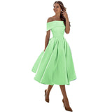 2026 Spring New Side Shoulder Dinner Official Dress Dresses HZ0517