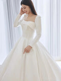 The Dingy Main Wedding Dress Long Sleeve 2026 New High-End Feeling Bride Thin Wedding White Temperament Dress Female Long Tail HZ0517