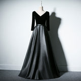 Black Evening Dress Party 2026 New Long Elegant Bodydresser Choir Dress Dress Girl HZ0517