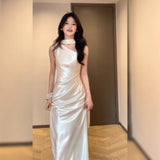 Morning Robe Female Bride High-End Light Luxury Niche High-End High-End Engagement Dress Temperament Lingo Dress Dress Everyday HZ0517